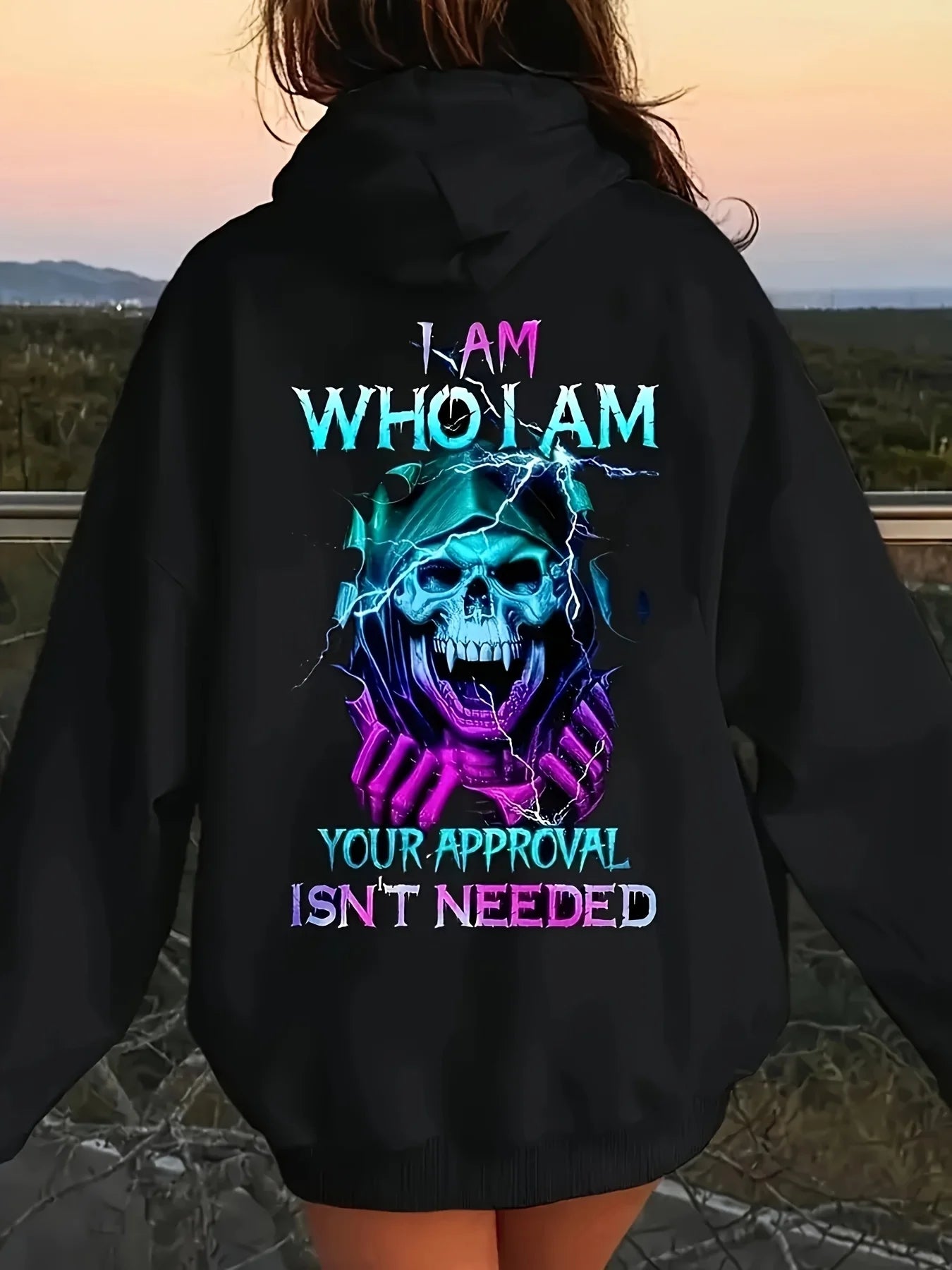 Skull Print Hoodie